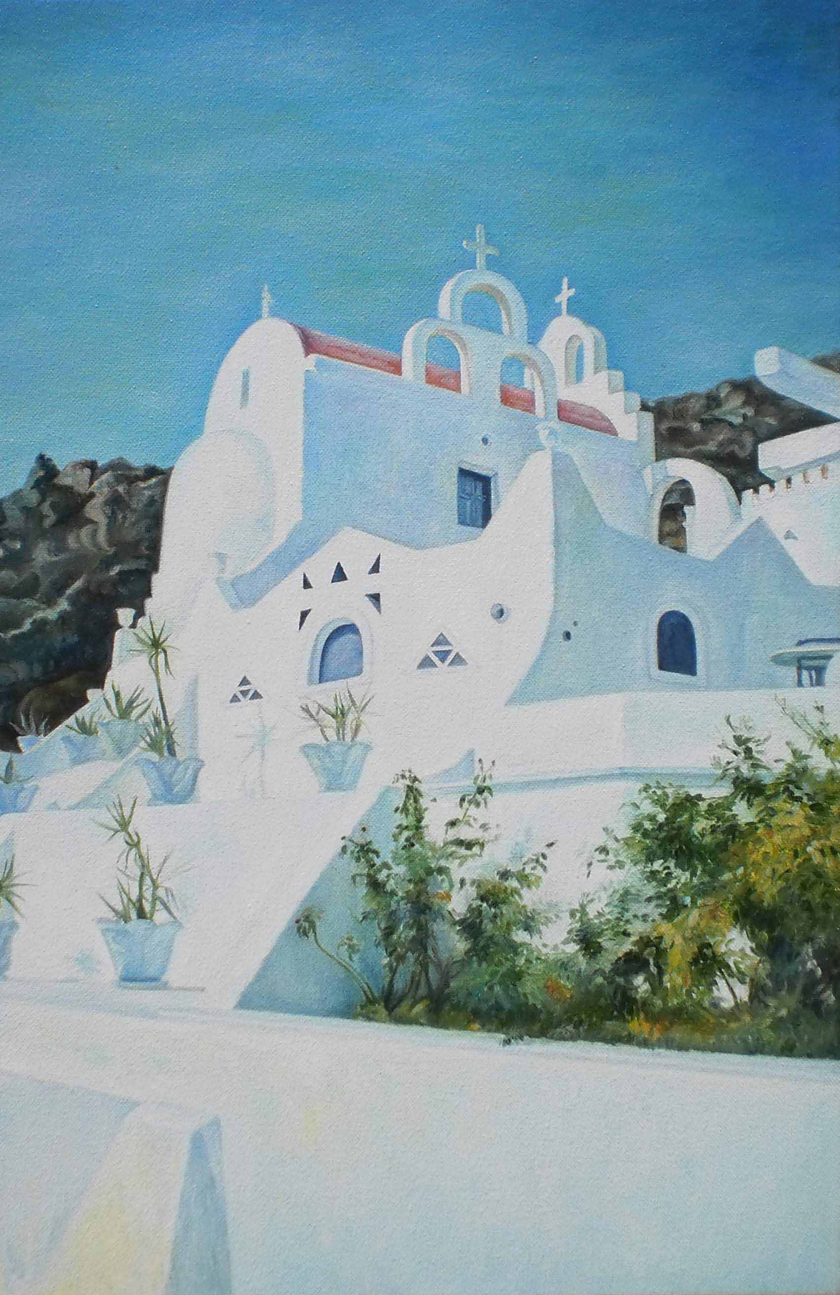 -Church in Mykonos 2- Dimensions: 50cm x 32,5cm